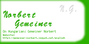 norbert gemeiner business card